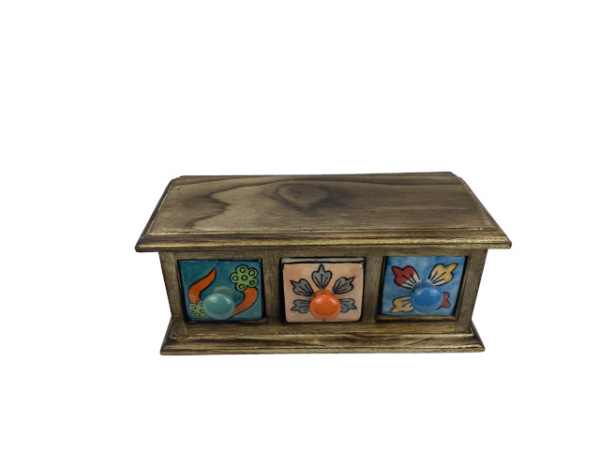 Kleinkommode mit 3 Keramikschubladen